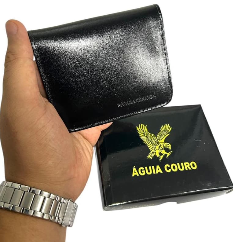 Carteira Masculina Couro Original Em L Completa com Porta Cartão Porta Moedas Porta Documentos