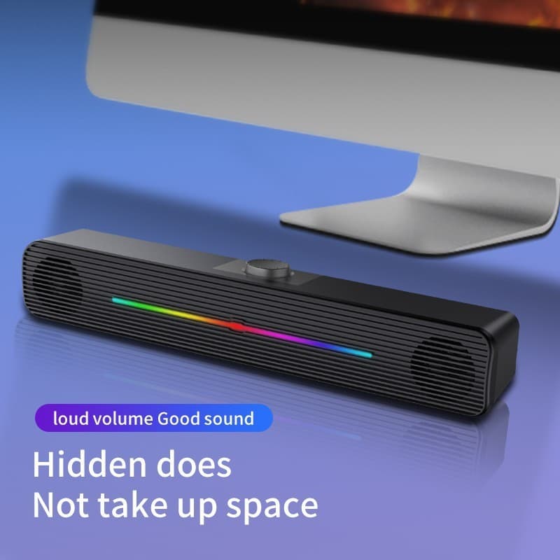 Mini Soundbar Caixa De Som Com Fio Potente Smart Tv Pc Notebook USB/P2 38CM