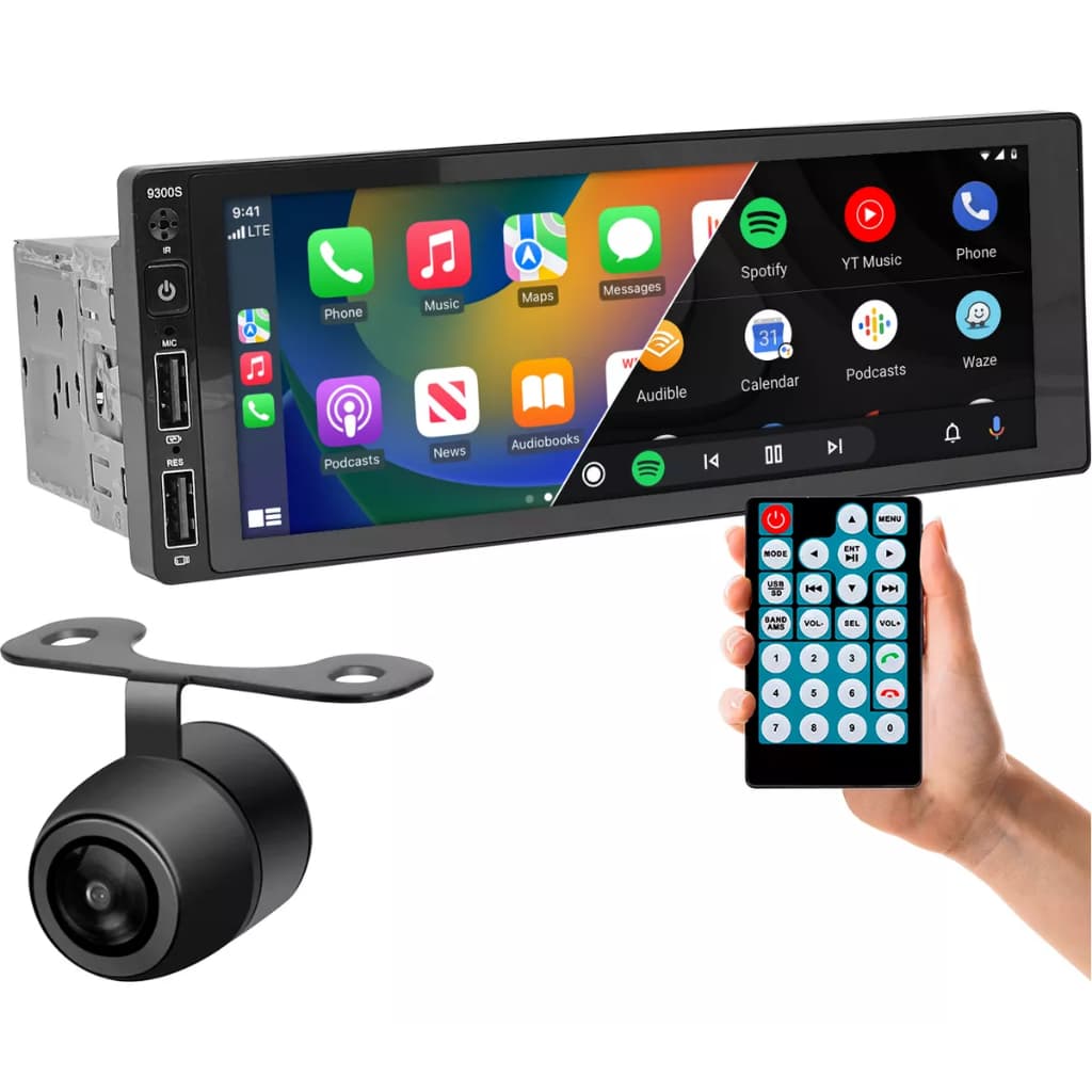 Central Multimídia 1 Din Mp6 Touch Espelhamento + Câmera Ré