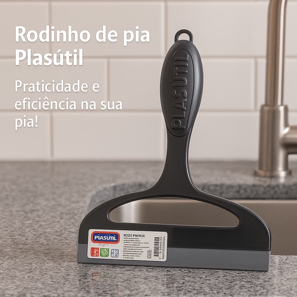 Rodinho de Pia Plasútil Cozinha Banheiro Alta Qualidade Rodo de pia 16 cm Coisas de Casa