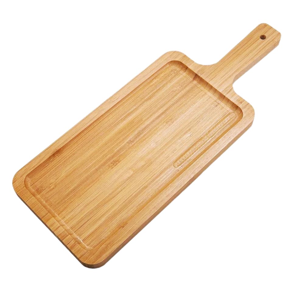 Tábua De Bambu Tipo MDF 39cm Para Churrasco ESTREITA Legumes Petisqueira Multiuso Universal