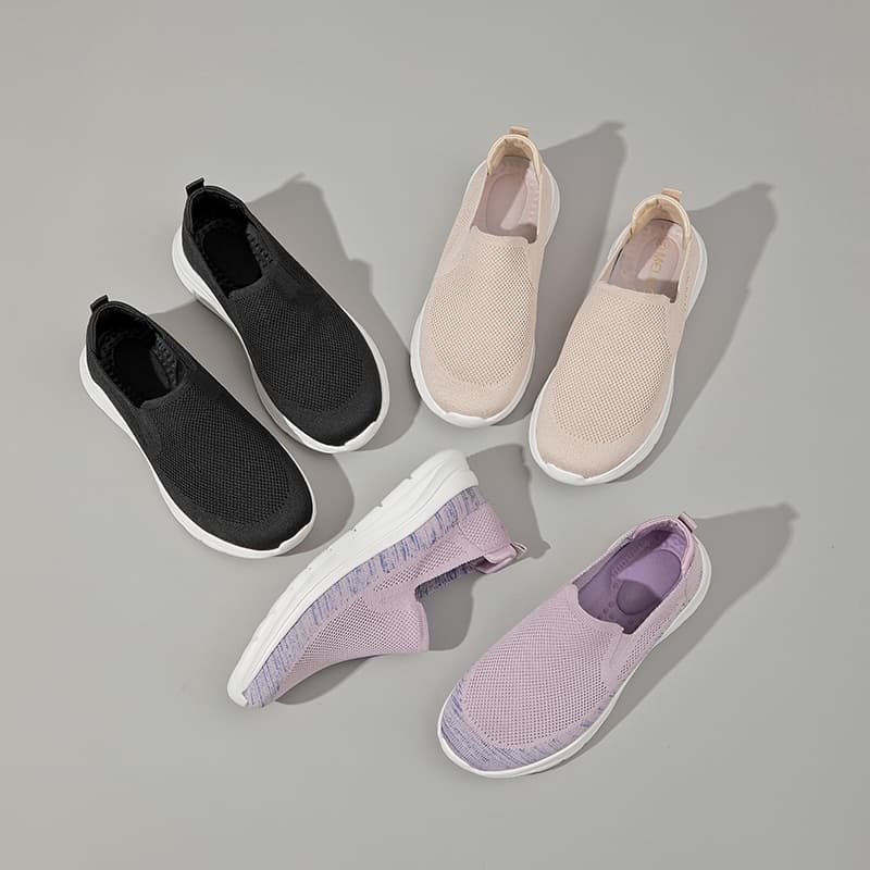 Tenis Meia Feminino Tênis femininos sem cadarço e sem cadarço Sapatos casuais confortáveis ​​com sola macia
