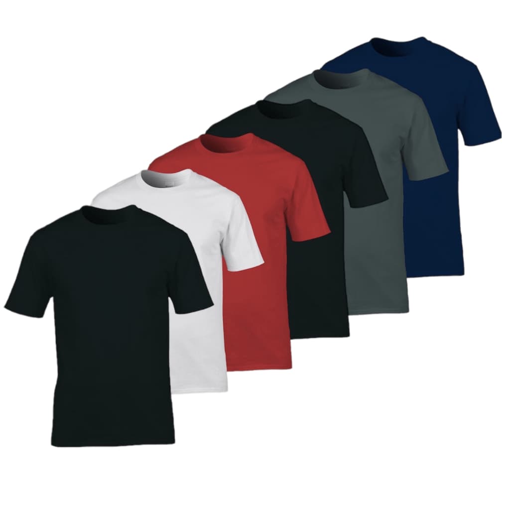 Kit 6 Camisetas Masculina Básica Dry Frit M ao G3 Camisa Espotiva Atacado Dia a Dia