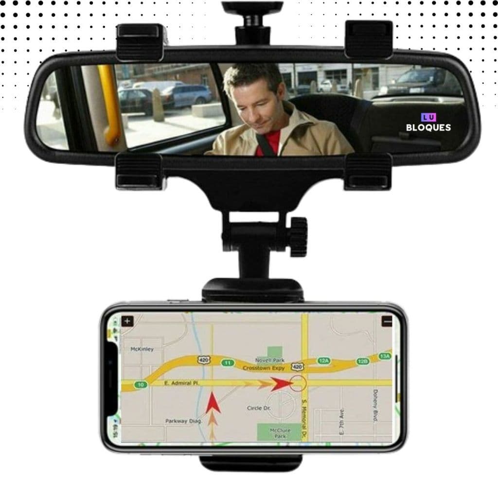 Suporte Celular Carro Retrovisor Veicular Universal ate 7' para GPS Iphone O mais firme para carro !