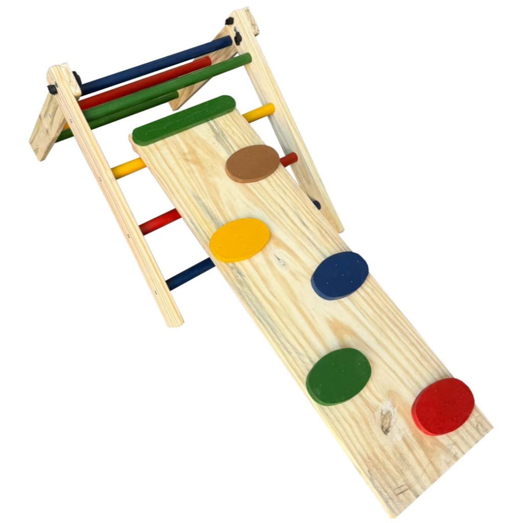 Triângulo Montessori Articulável Simples Com Rampa Colorida