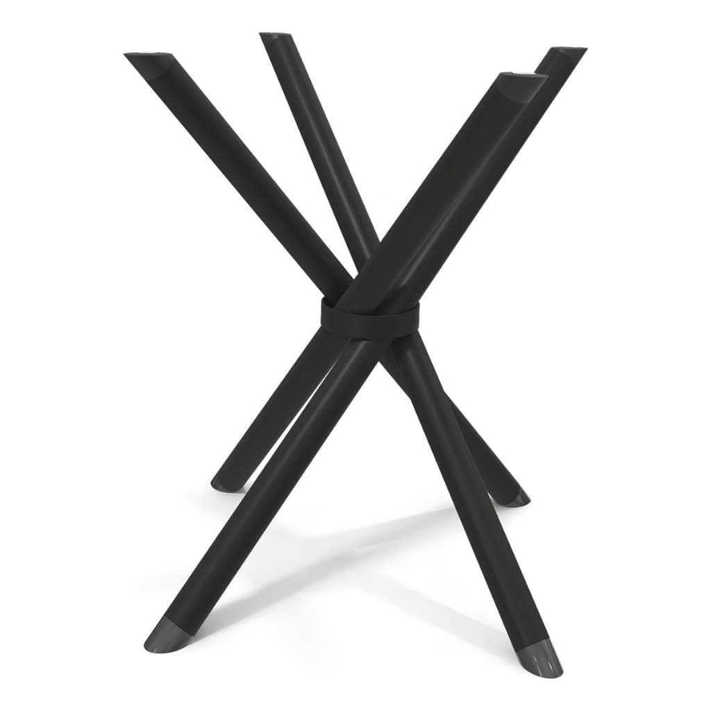 Base de Mesa Industrial Aço Preto Reforçada para Tampo Redondo ou Quadrado Até 100cm