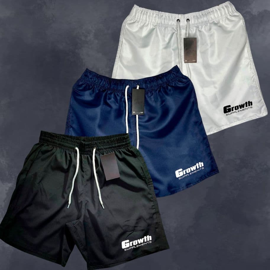 Kit 3 Shorts Bermudas Mauricinho Maculino Growth, Ideal Para Treino, Academia, Corrida