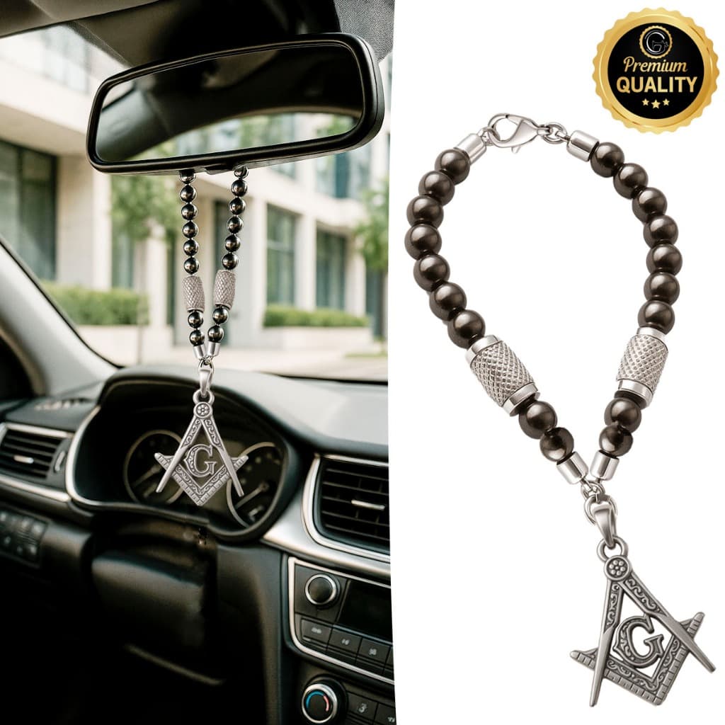 Penduricalho Porta Chave Retrovisor de Carro Maçonaria - Vários Modelos