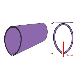 Canaleta Pvc Tipo Gota 3mm Preta 3mm Para 5 Fls/75 Grs Pct.c/25 Unds Para Encadernação