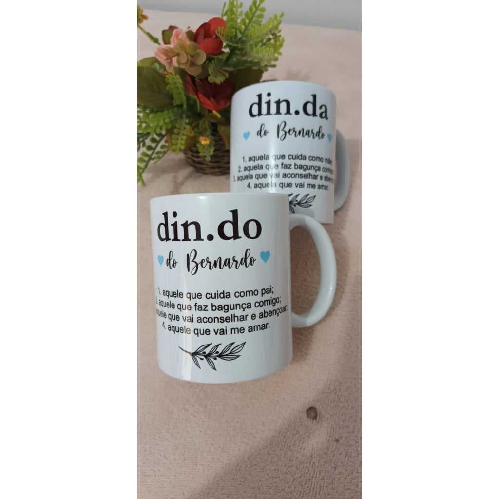 CANECA DE PORCELANA PARA PADRINHOS