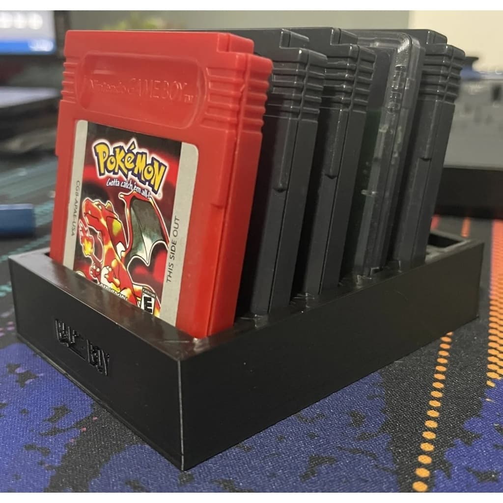 Suporte Para Cartuchos Game Boy De Mesa Para 6 Jogos GBA GBC Com Encaixe Inclinado