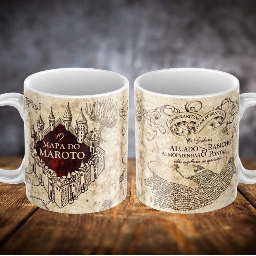 Caneca Personalizada Mapa Do Maroto Harry Potter