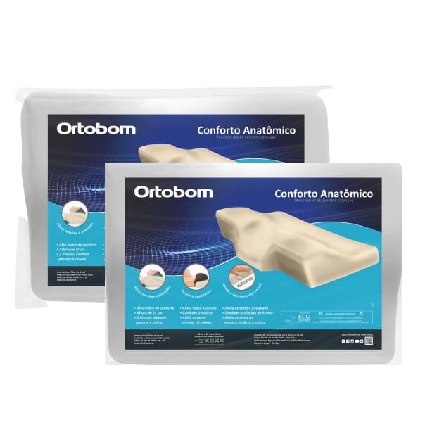 Travesseiro Nasa Cervical Conforto Anatômico Ortopédico - Ortobom