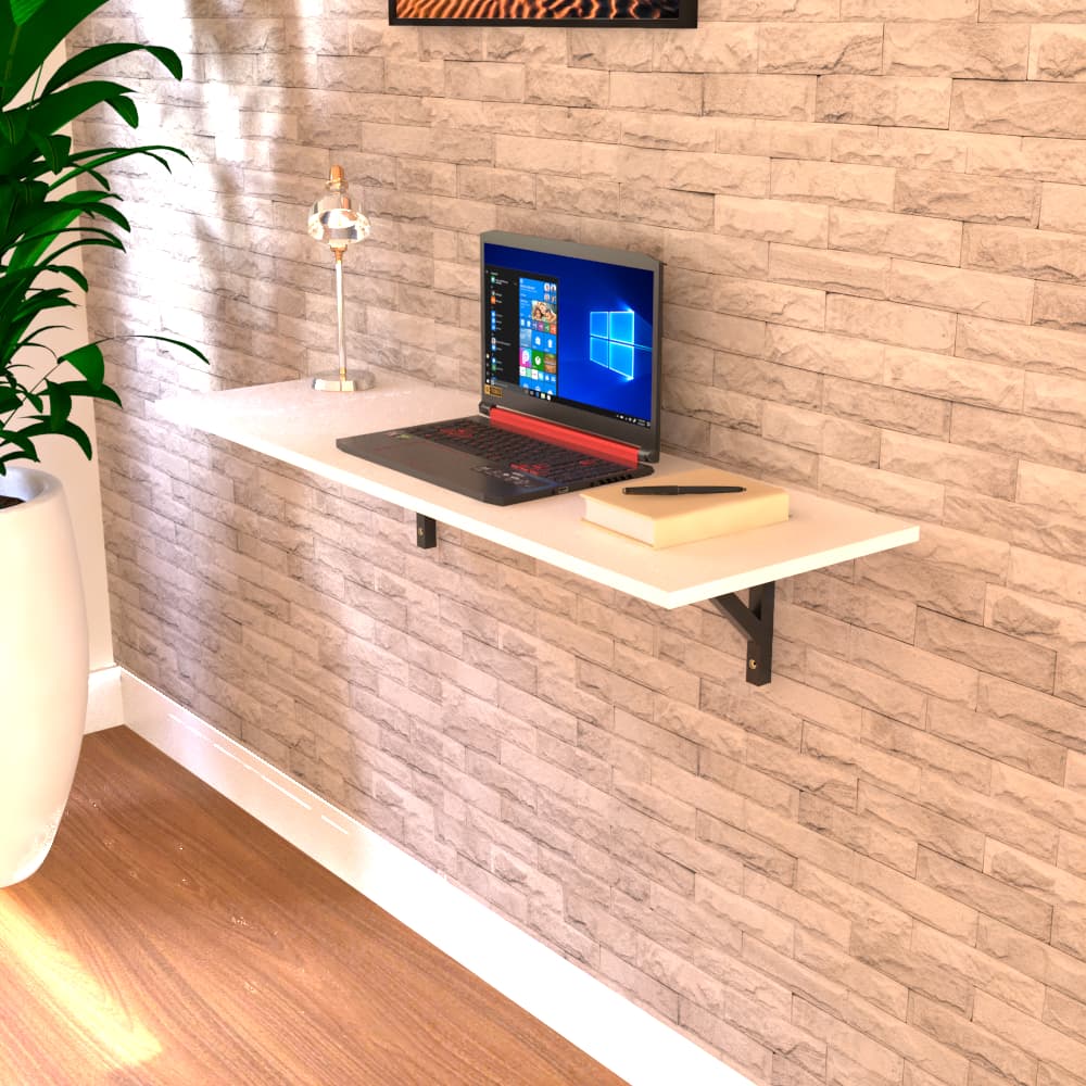 Mesa para computador suspensa escrivaninha estudos home-office gamer Setup Escritório