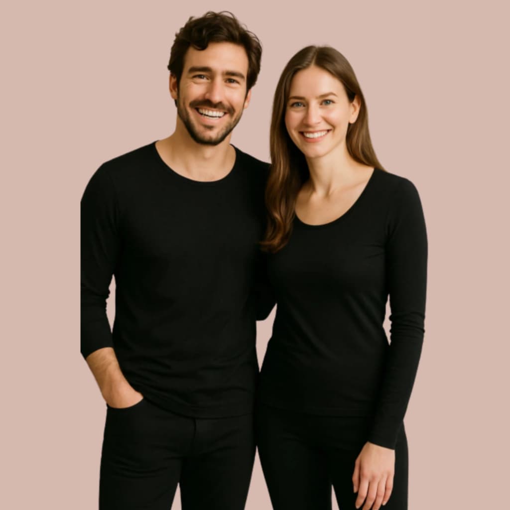 Kit Casal Blusa Térmica Flanelada Feminina Masculina Inverno Quente Confortável