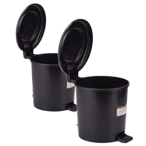 KT 2 lixeira de 7,5 litros com design moderno e elegante na cor preta plasmarc