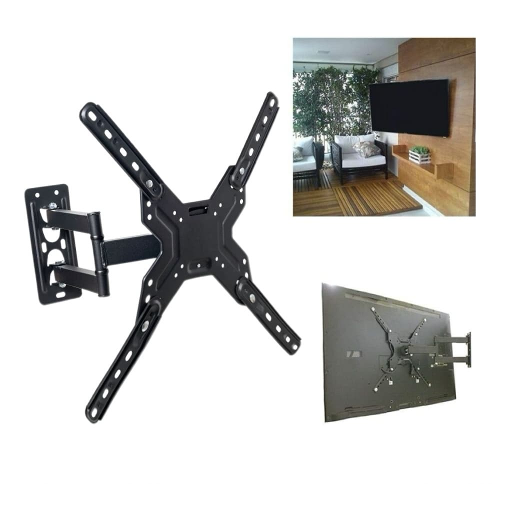 Suporte Articulado de Parede para TV Ajuste Livre Adequado para TVs de 26 a 60 Polegadas Suporta 30 Kg