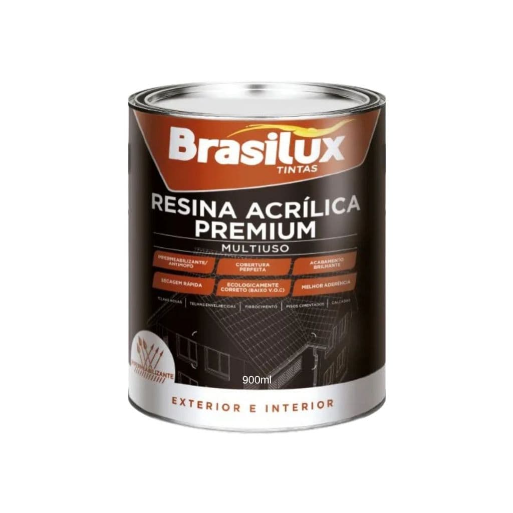 Resina Multiuso Premium Incolor 900ml Verniz Impermeabilizante Madeira Pedra Alvenaria Telha