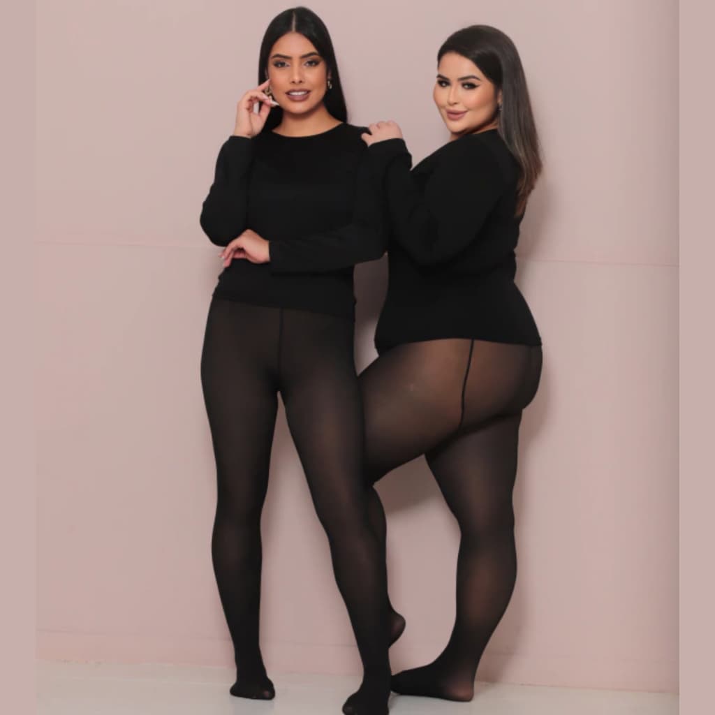 Combo Feminino Blusa Térmica Flanelada Meia Peluciada Inverno Conforto Quente Roupa Frio Casual