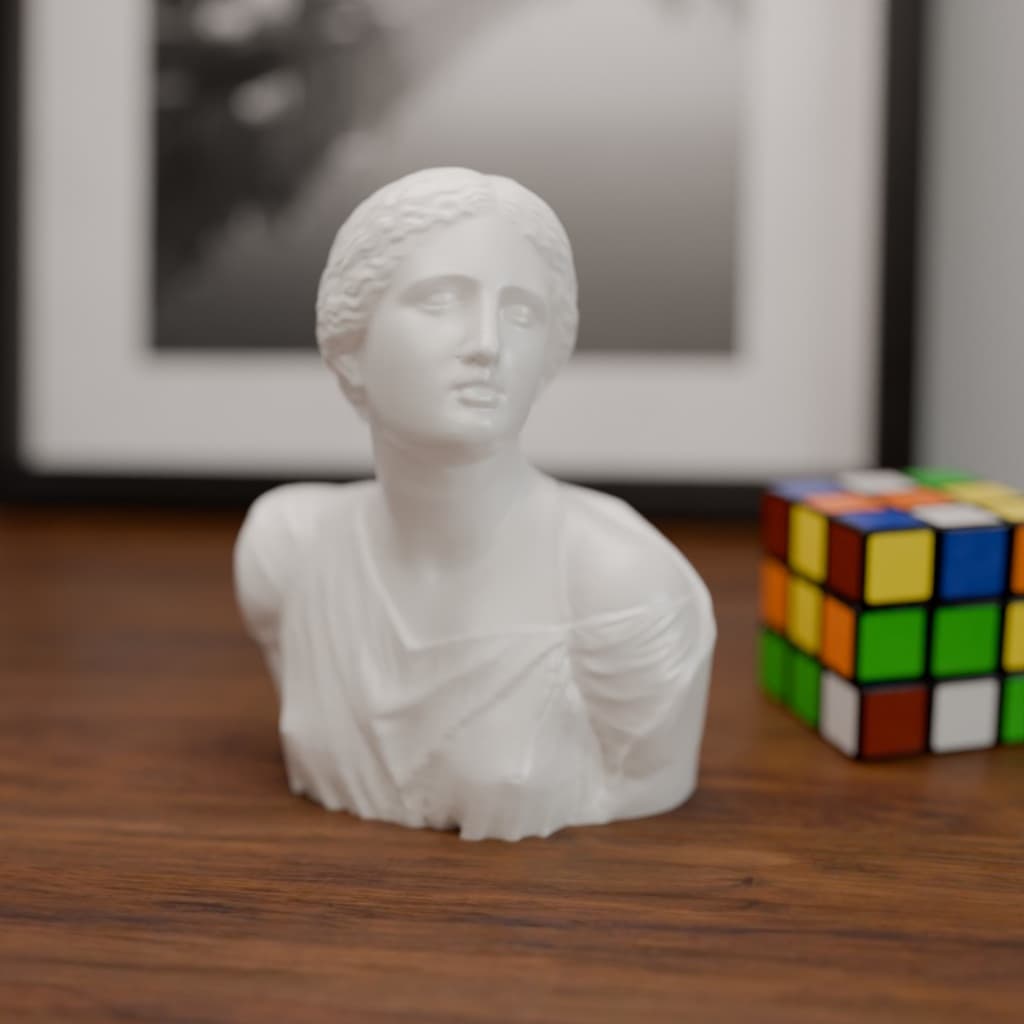 Busto Decorativo Filha De Niobe 10cm Para Escritório Sala Ou Estante Estilo Clássico