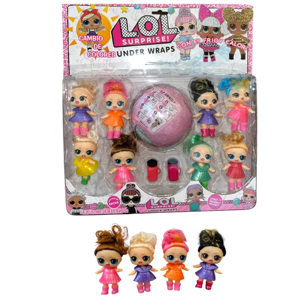 Kit 8 Bonecas Lol Com Bola Surpresa