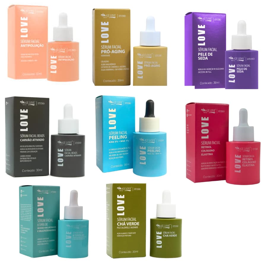 Sérum Facial Max Love Studio LOVE – 30ml Escolha seu modelo
