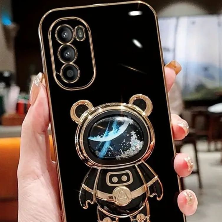 Capinha de Celular Suporte Astronauta Com Brilho Samsung A05,A25,A35,A55,A06,A16,A26,A56,M15,M35,M55