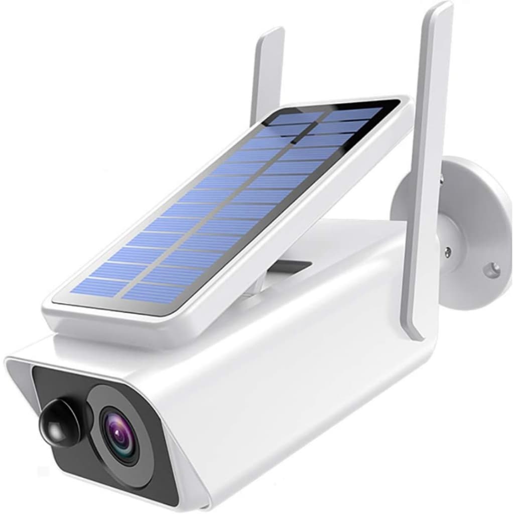 Câmera Solar Vigilância De Segurança Noturna Alimentado À Bateria Wi-fi Sem Fio Prova De Intempéries
