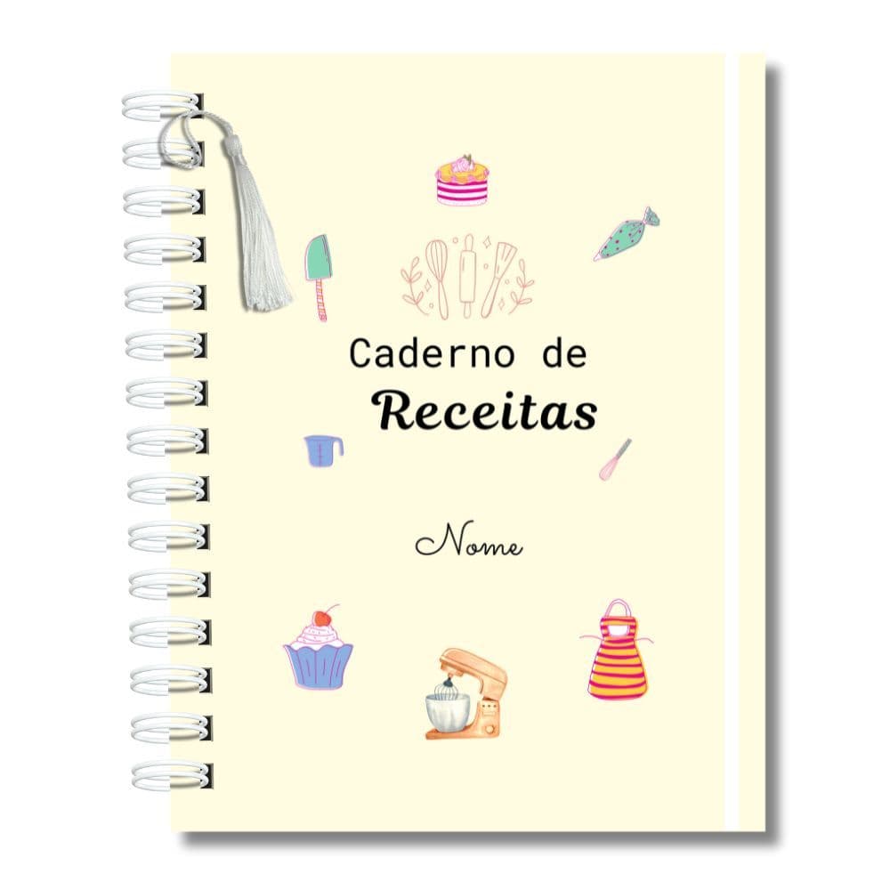 Caderno de Receitas Personalizado Com Nome Presentes Minhas Receitas