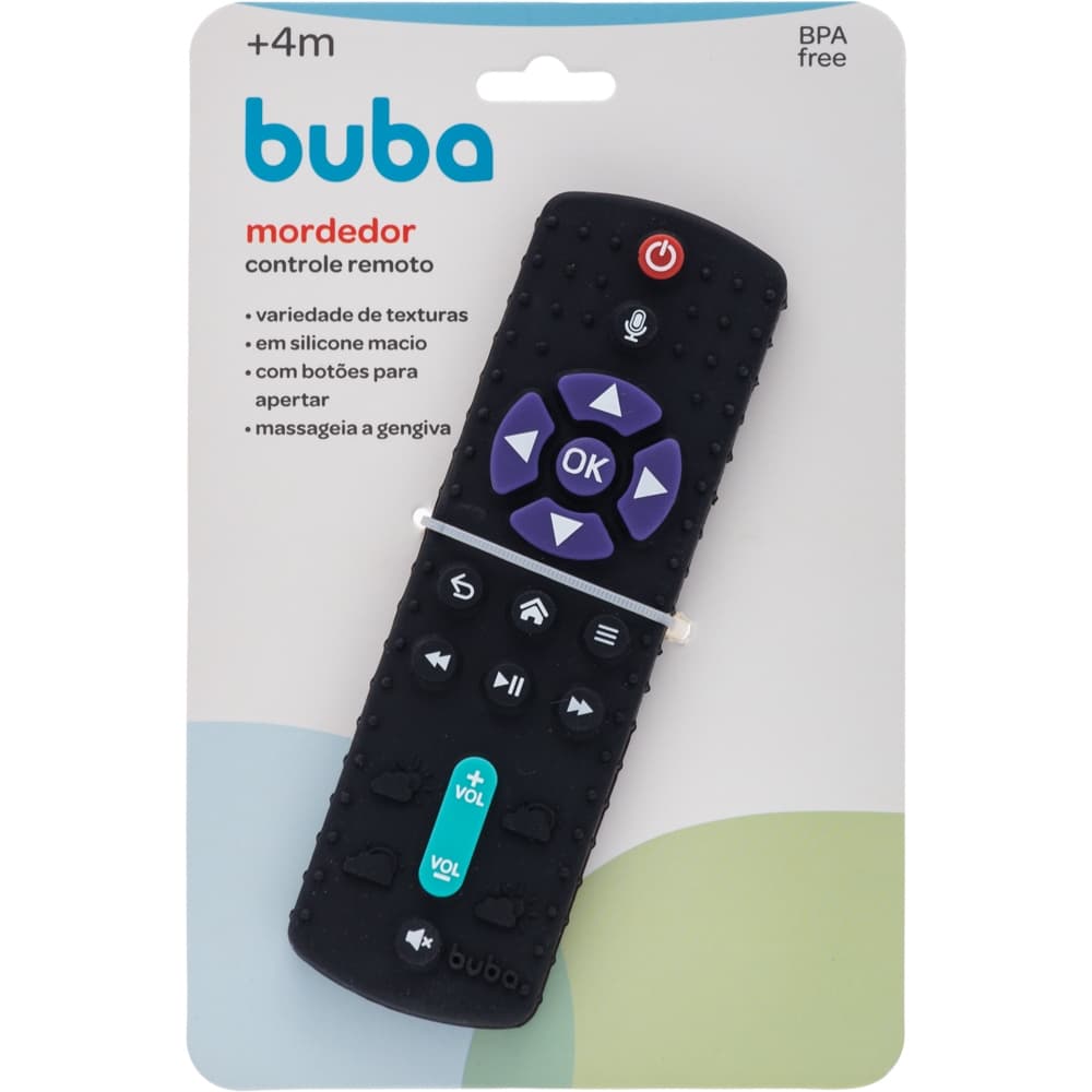 Mordedor Controle Remoto TV Buba Bebê Macio Dente