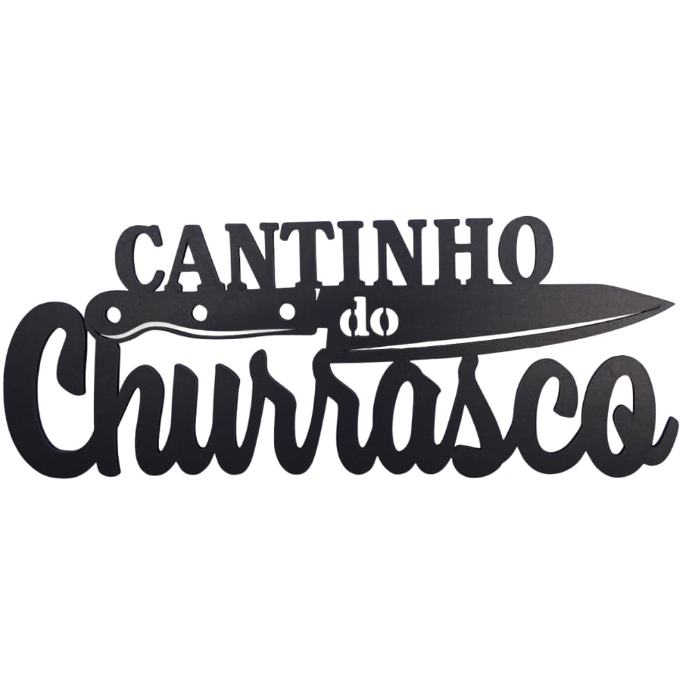 Decoração Cantinho do Churrasco, Placa Cantinho do Churrasco
