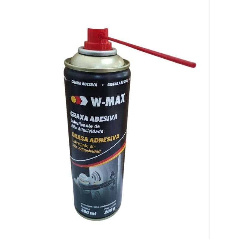 Graxa Spray Lubrificante Liquida W-MAX Corrente Trasmissao Cabos Engrenagens 300ML