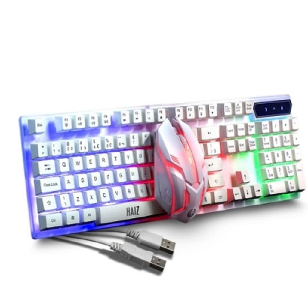 Kit  Teclado semi mecânico Gamer E Mouse Gamer Com Rgb