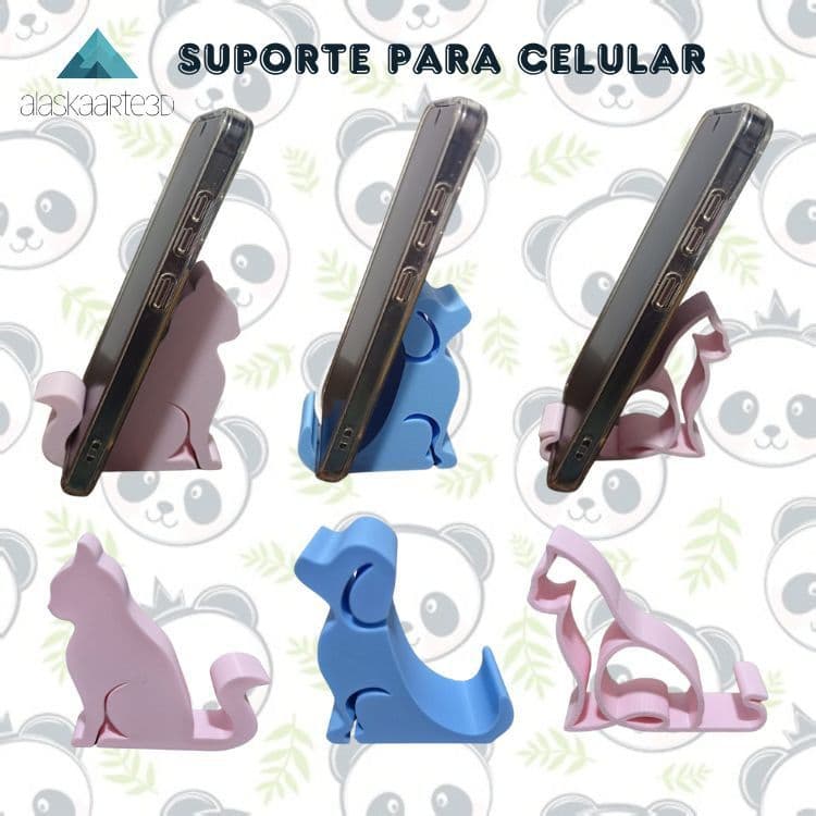 Suporte para Celular Cachorro ou Gato | AlaskaArtes3D