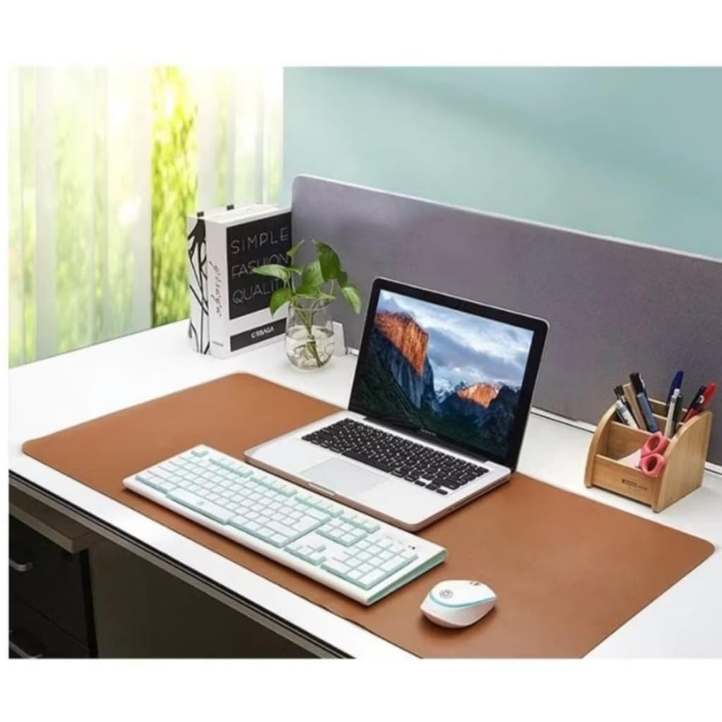 Mouse Pad Grande Couro Ecológico Costurado Básico 70 X 30 Desk Pad Grande envio rapido