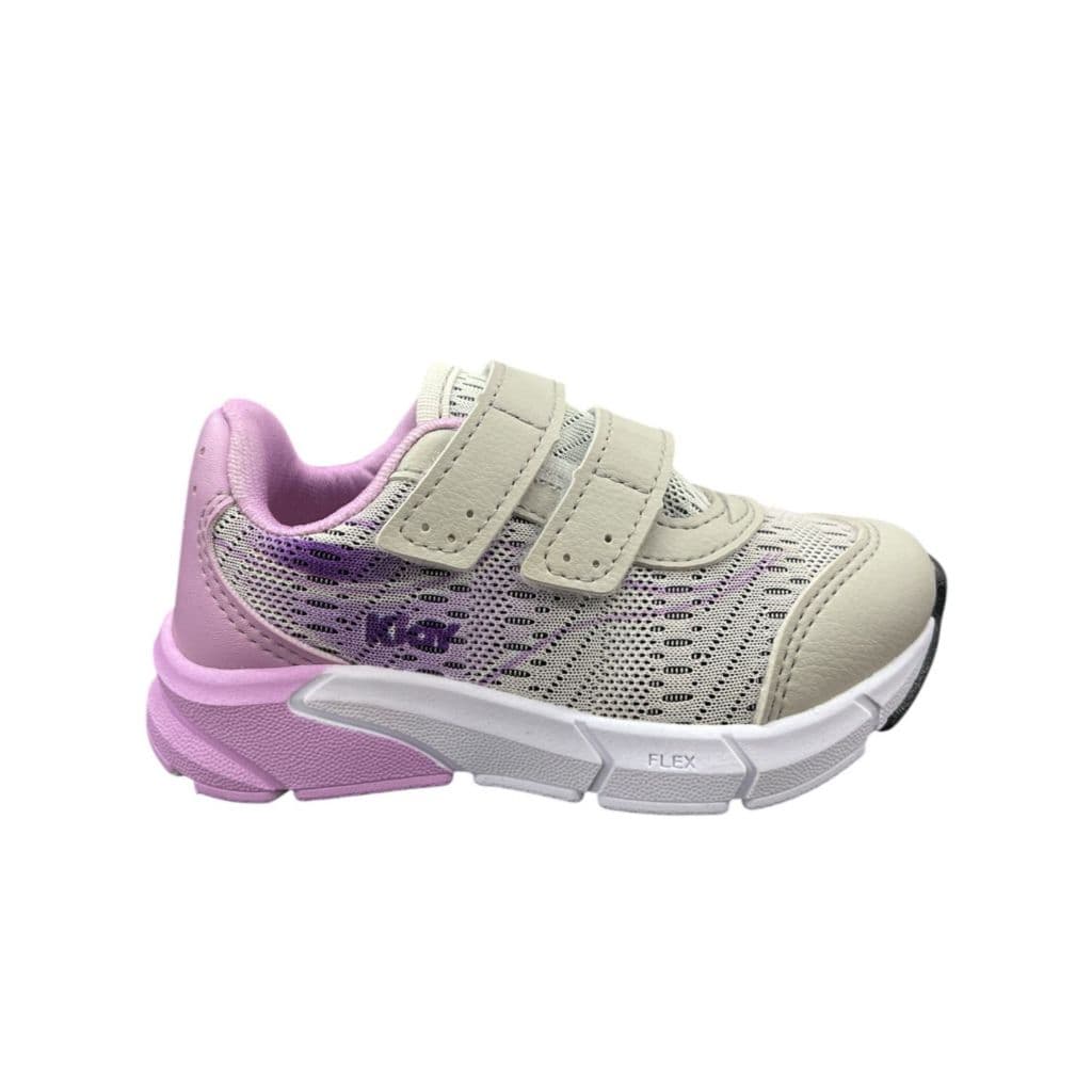 Tênis Infantil Kidy Urban Style – Roxo e Cinza com Velcro