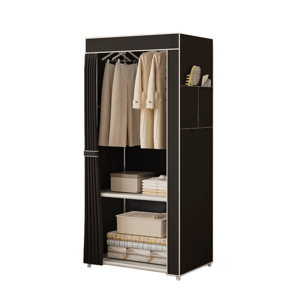 Guarda Roupa Closet Dobrável Organizador Rack Com Capa
