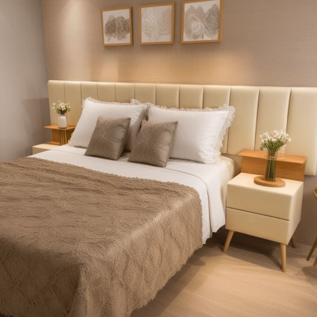 Cabeceira Couro Sintético Dubai Modular Para Cama Box Kit Unidades Estofada Retangular Placa 20x45cm