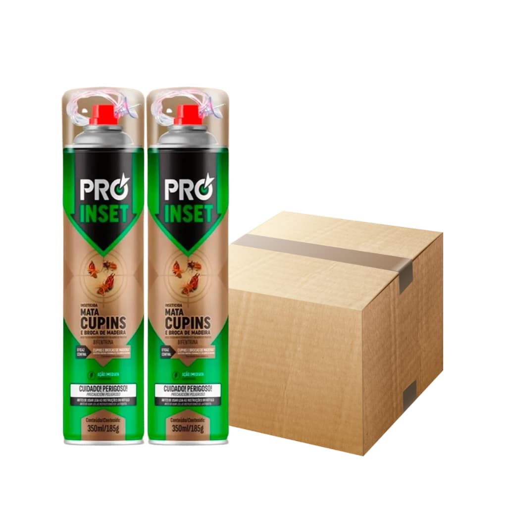 Kit 24 Unidades Inseticida Mata Cupins Pro Inset 350ml Com Aplicador