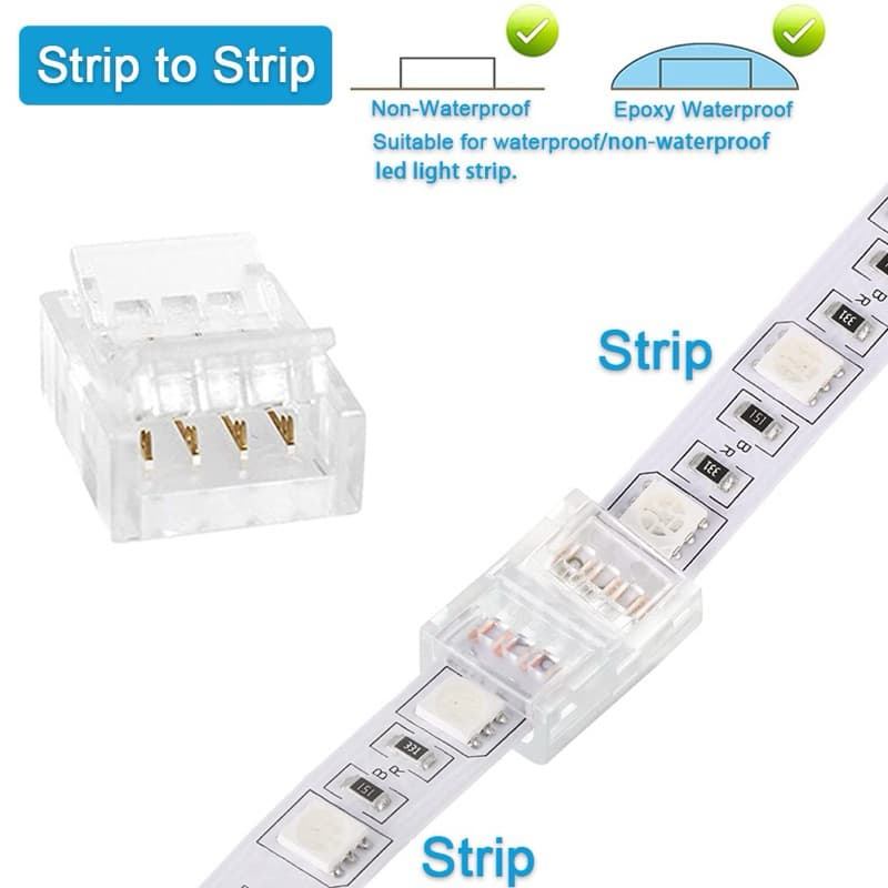 Conector de fita led RGB 50/50 click prático
