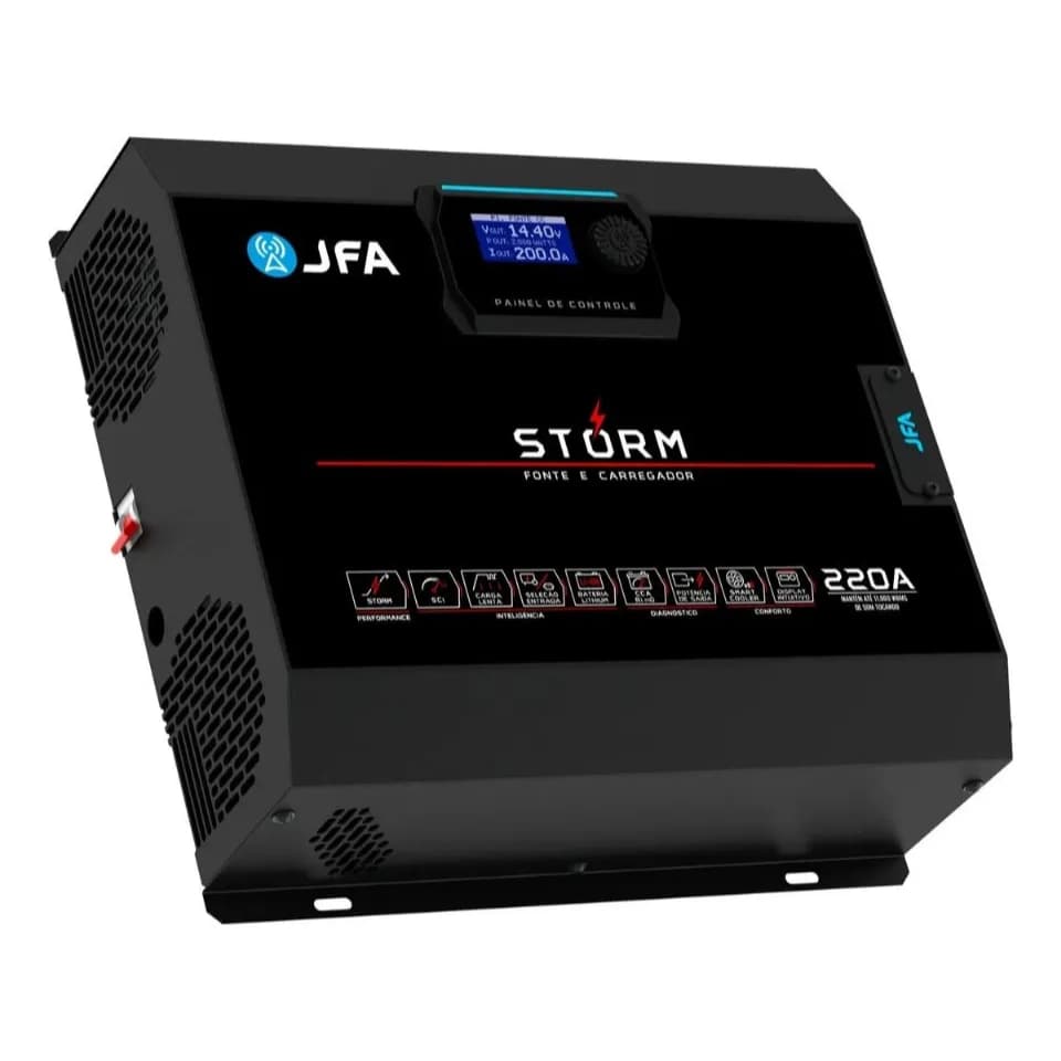 Fonte Carregador Automotiva 220a Jfa Storm Plus Bivolt Automático