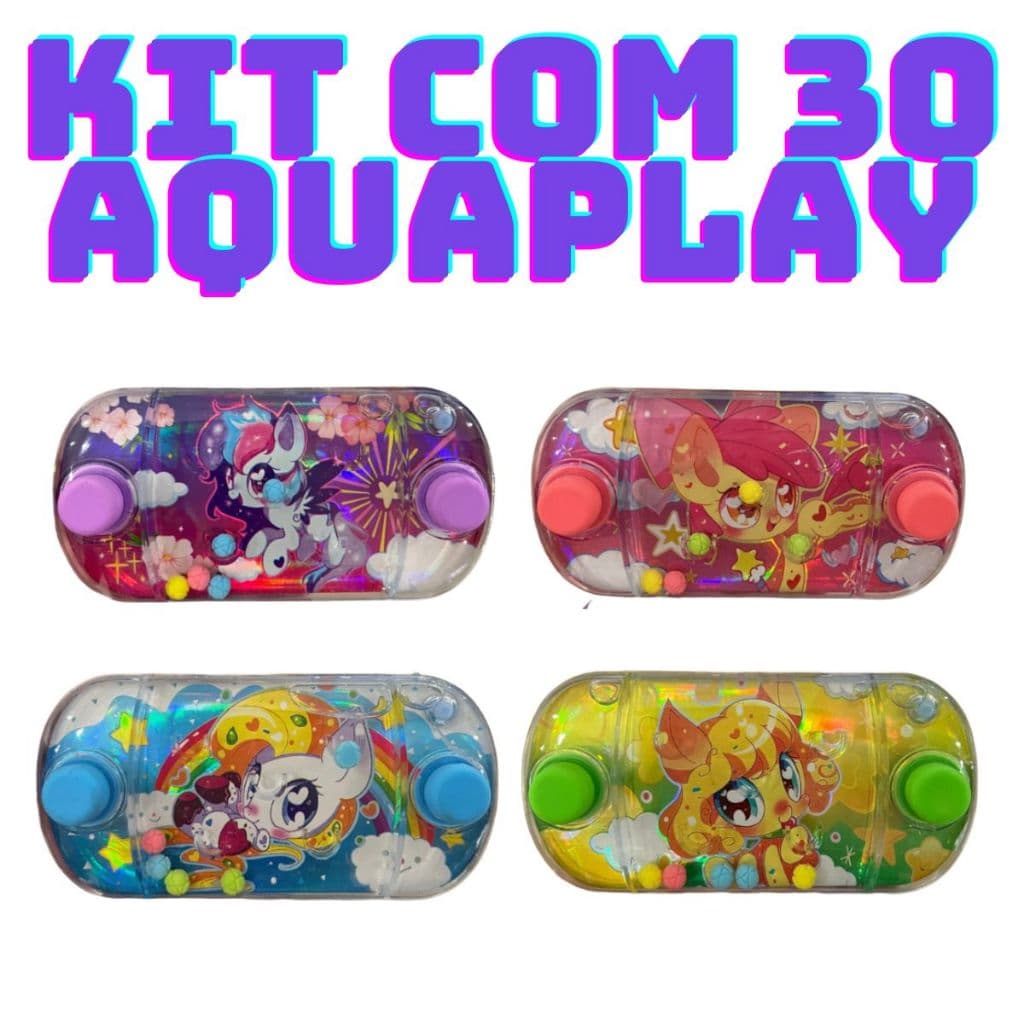 Kit com 30 unidades de Aquaplay Sereia/Unicornio Jogo de Argolas Infantil