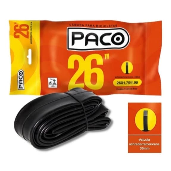 Câmara De Ar bike Paco Prime Aro 26x1.75/1.90 bicicleta