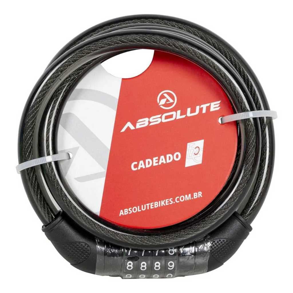 Cadeado Espiral Segredo Para Bike 1,85m X 12mm Absolute