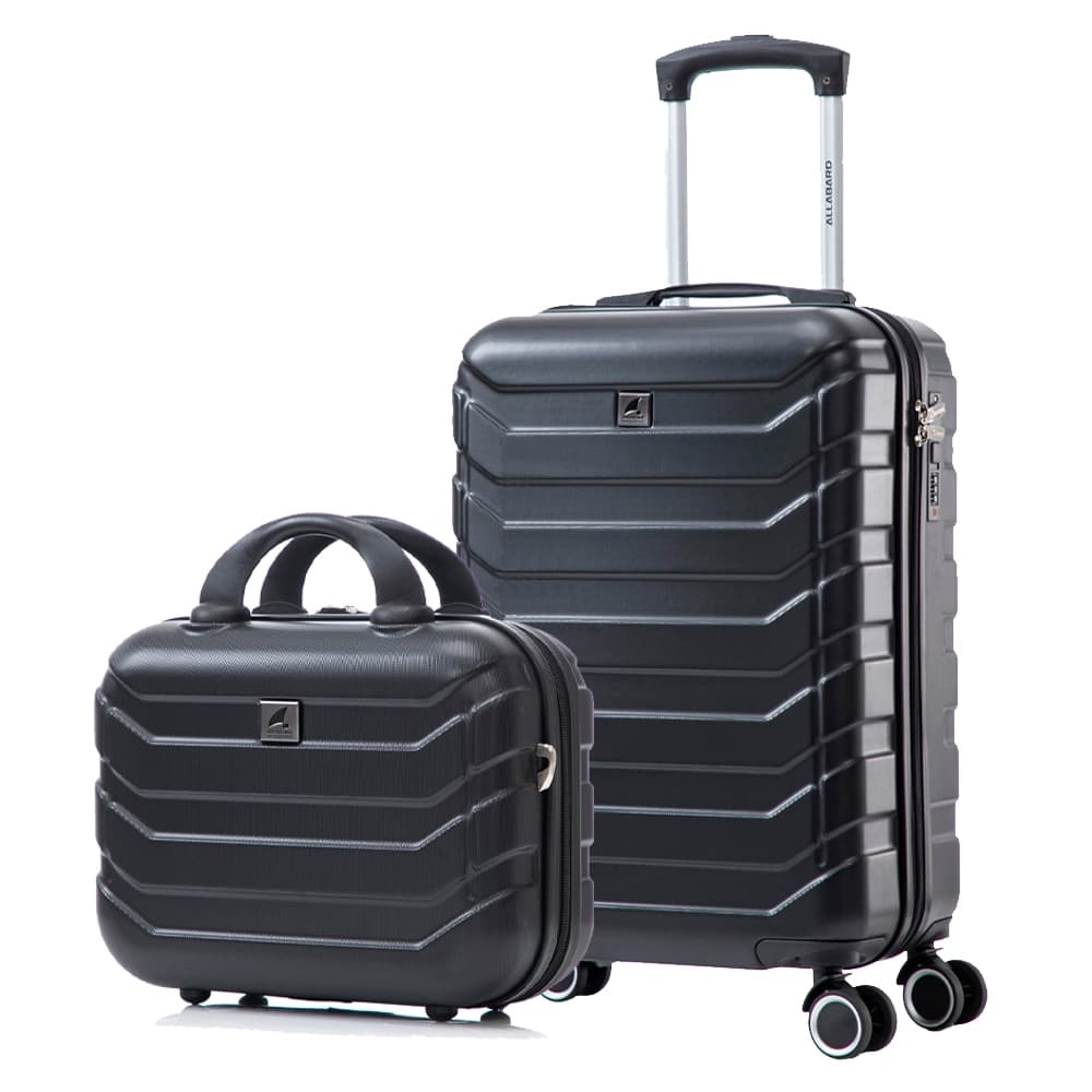 Kit Mala de Bordo 8kg com Frasqueira de Mão Rodinhas 360 ABS Cadeado Lateral Organizador Resistente