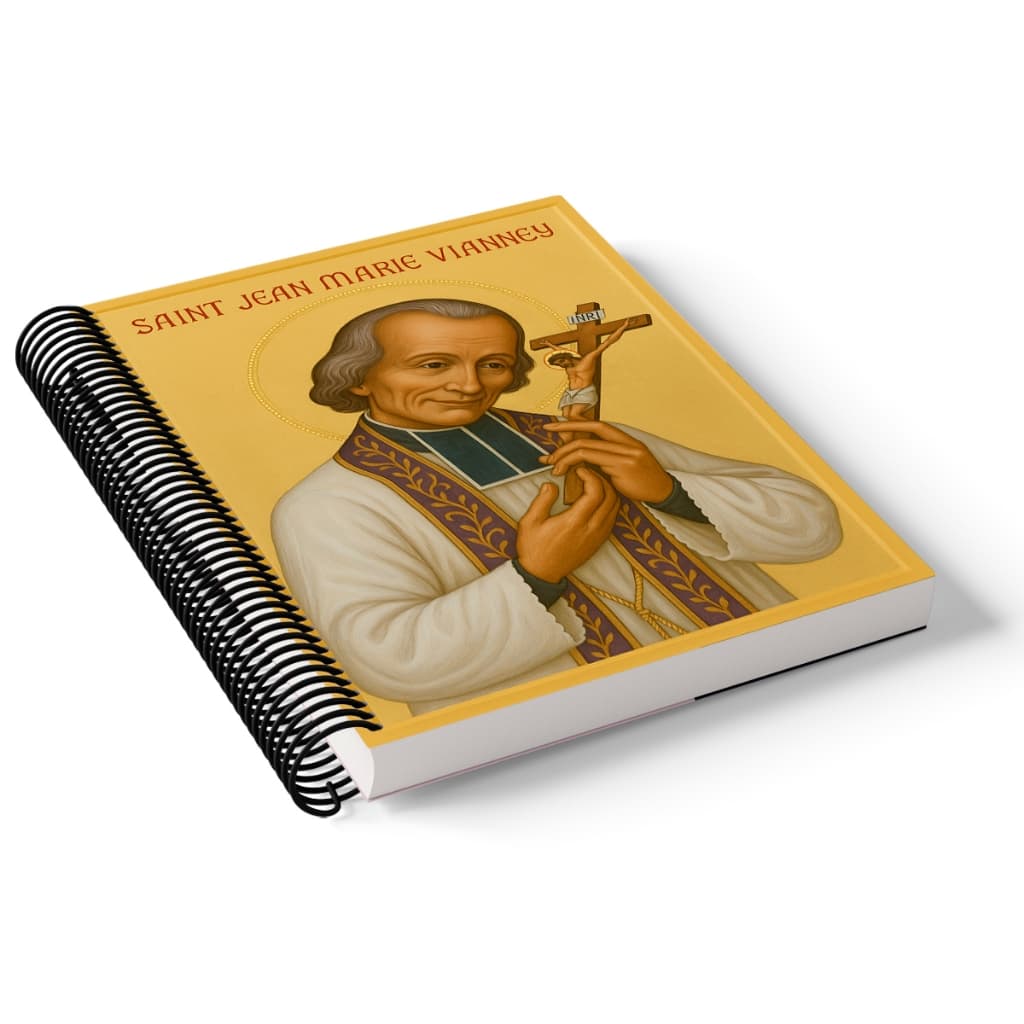 Caderno 1/4 capa dura espiral 96 folhas - SÃO JOÃO MARIA VIANNEY #1