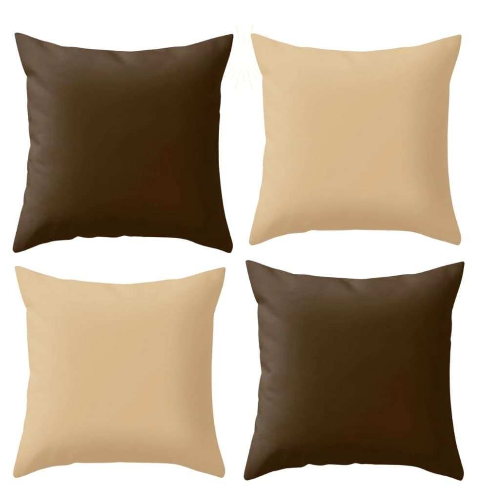 Kit 4 Capa de Almofadas Lisas Fronha Quarto Sala Sofá Decorativas Zíper 0.45x0.45cm Casa Luxo