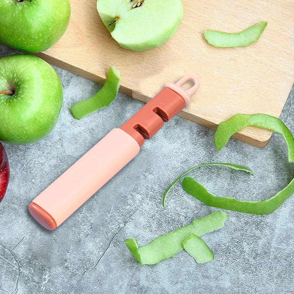 Descascador Frutas Legumes E Afiador De Faca Aço Inox 2 Em 1 Multifuncional e Compacto