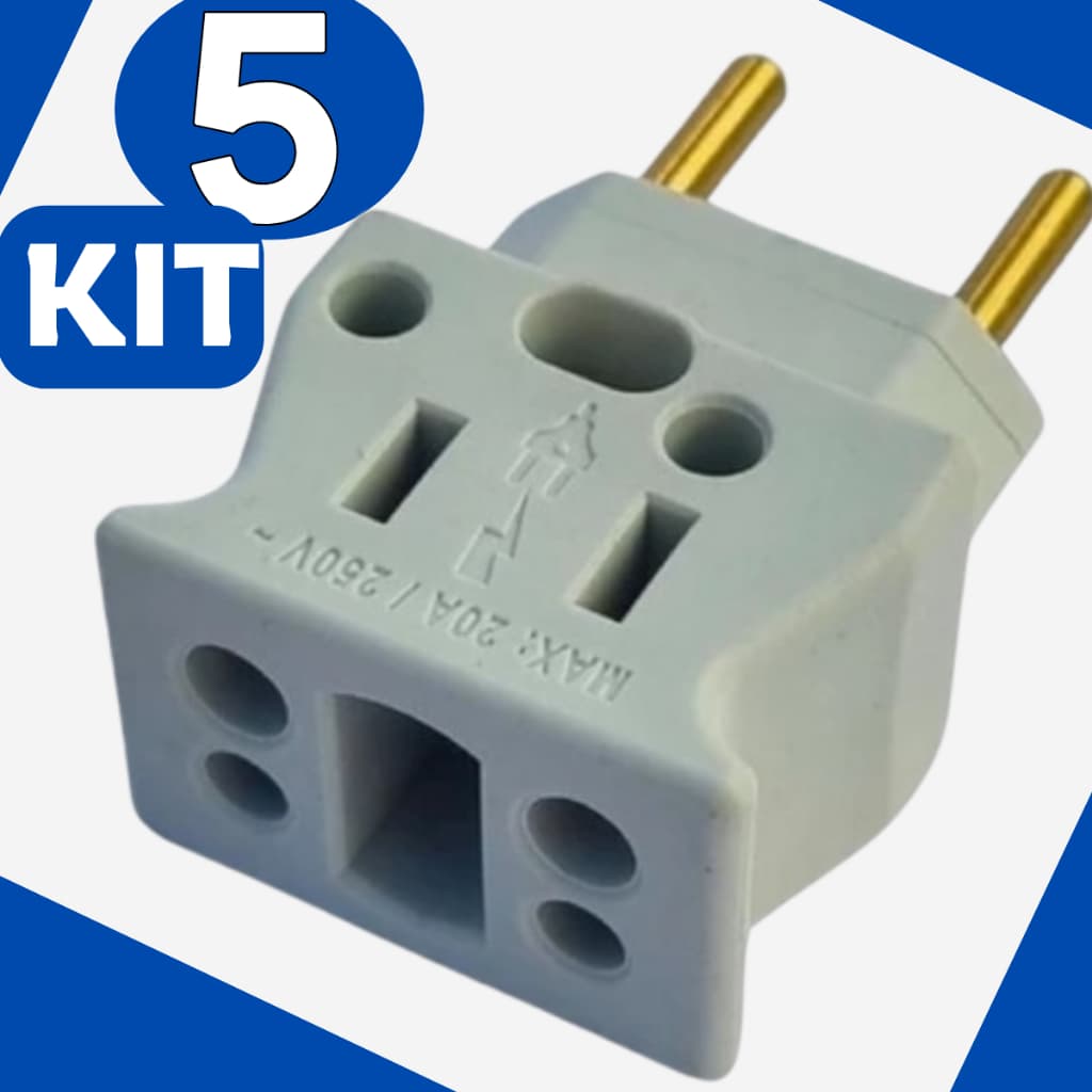 Adaptador De Microondas 20a Kit 5 Peças Resistente Não Derrete Tomada Top