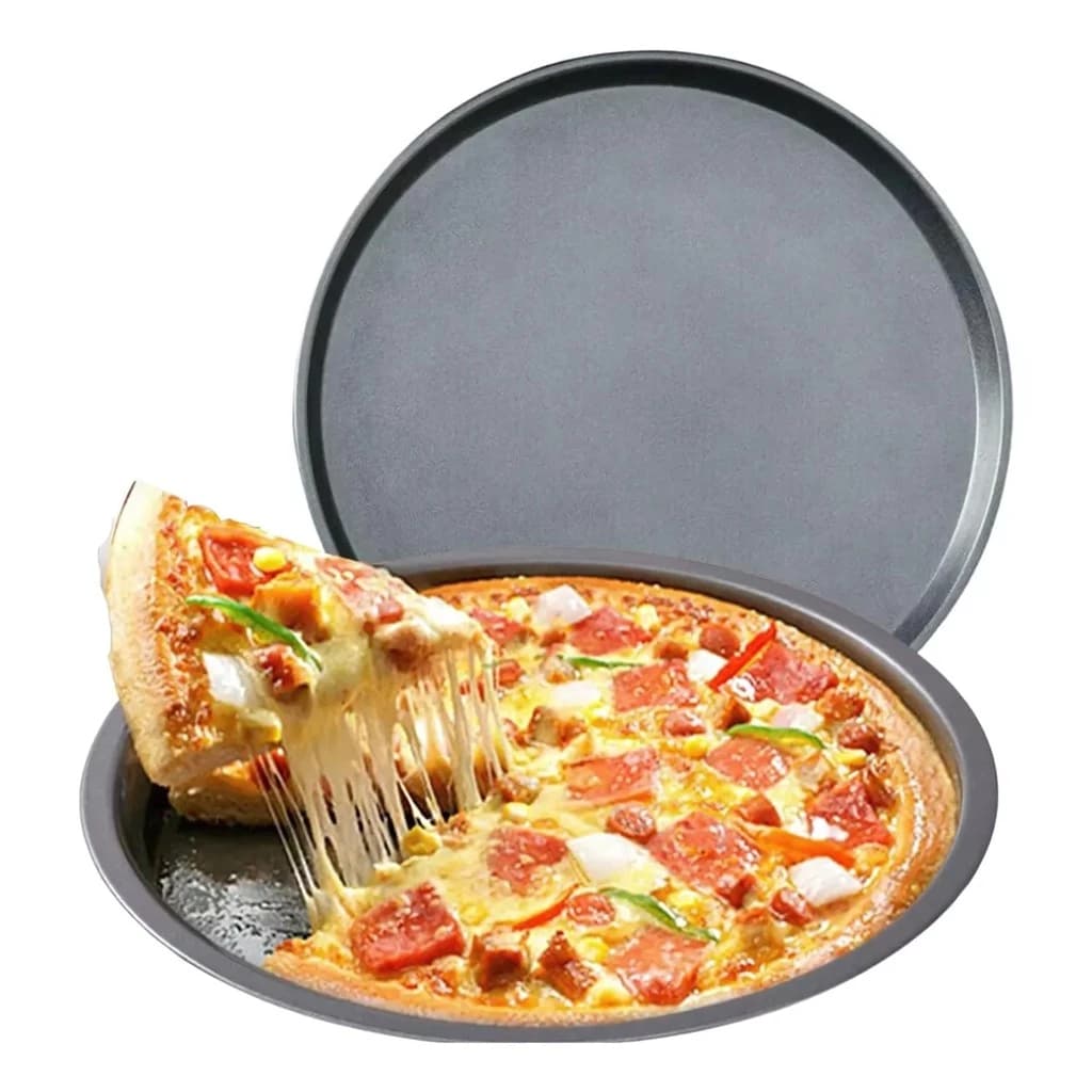1 ou 2 Forma de Pizza 36cm Assadeira Antiaderente Teflon Não Gruda Profissional Reforçado Premium